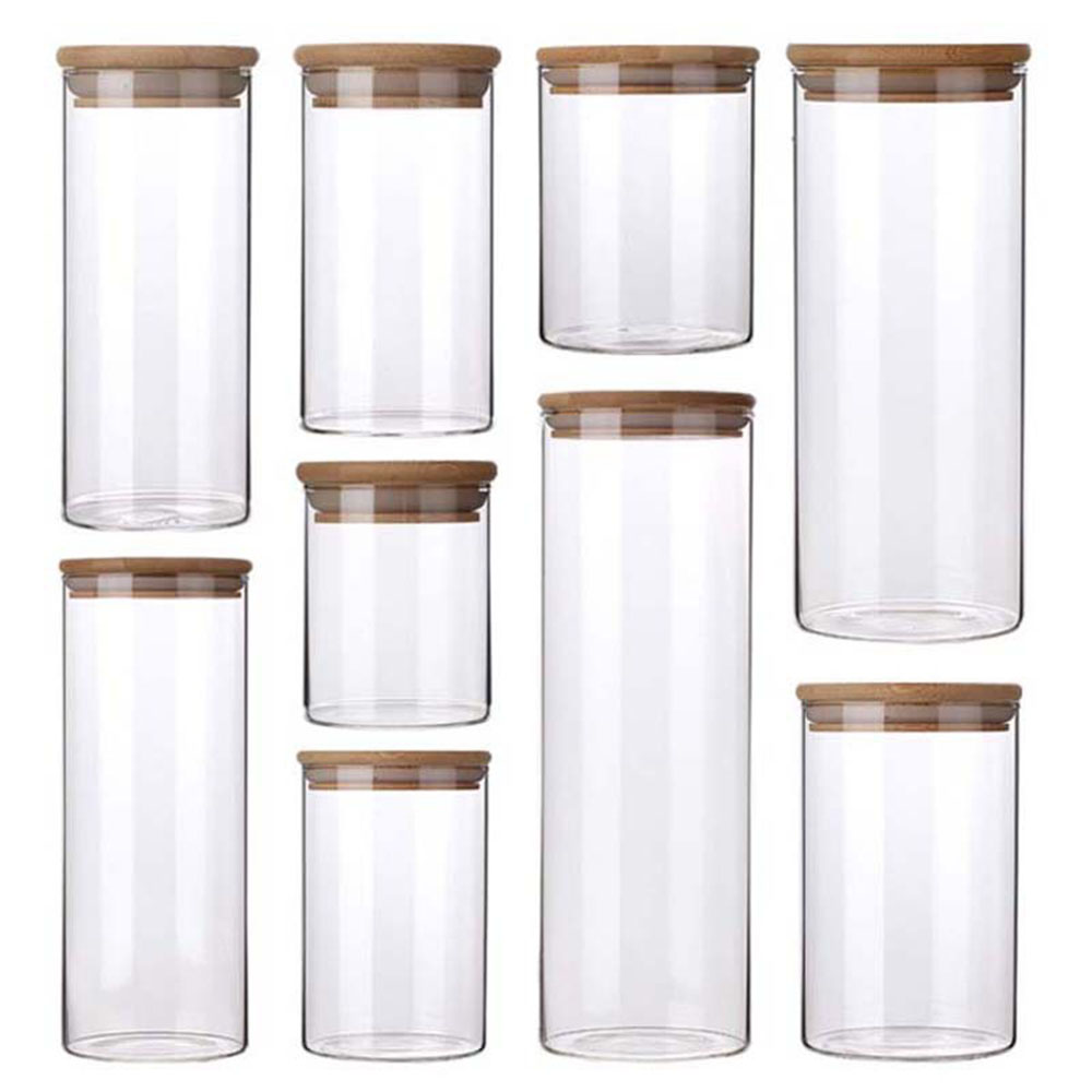 Food Storage With Glass Lids - 4/8szt 250ml 500ml 1000ml Szklany słoik