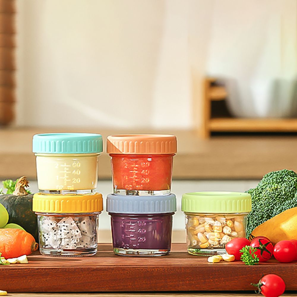 Food Storage With Glass Lids - 6 szt. Szklanych słoików typu Mason