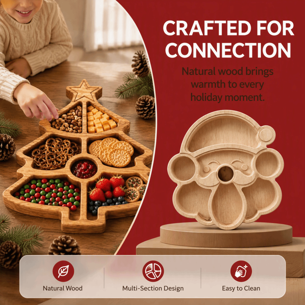 Drewniana tacę do serwowania w – Food Storage Dividers recenzja i cena