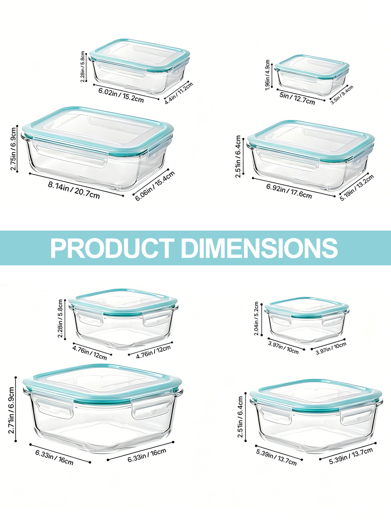 Zestaw 8/12 szklanych pojemnik – Food Storage With Glass Lids recenzja i cena