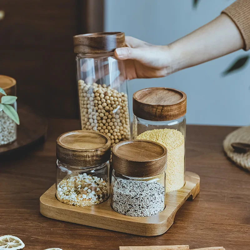 Drewniana pokrywa dozownik do  – Food Storage With Glass Lids recenzja i cena