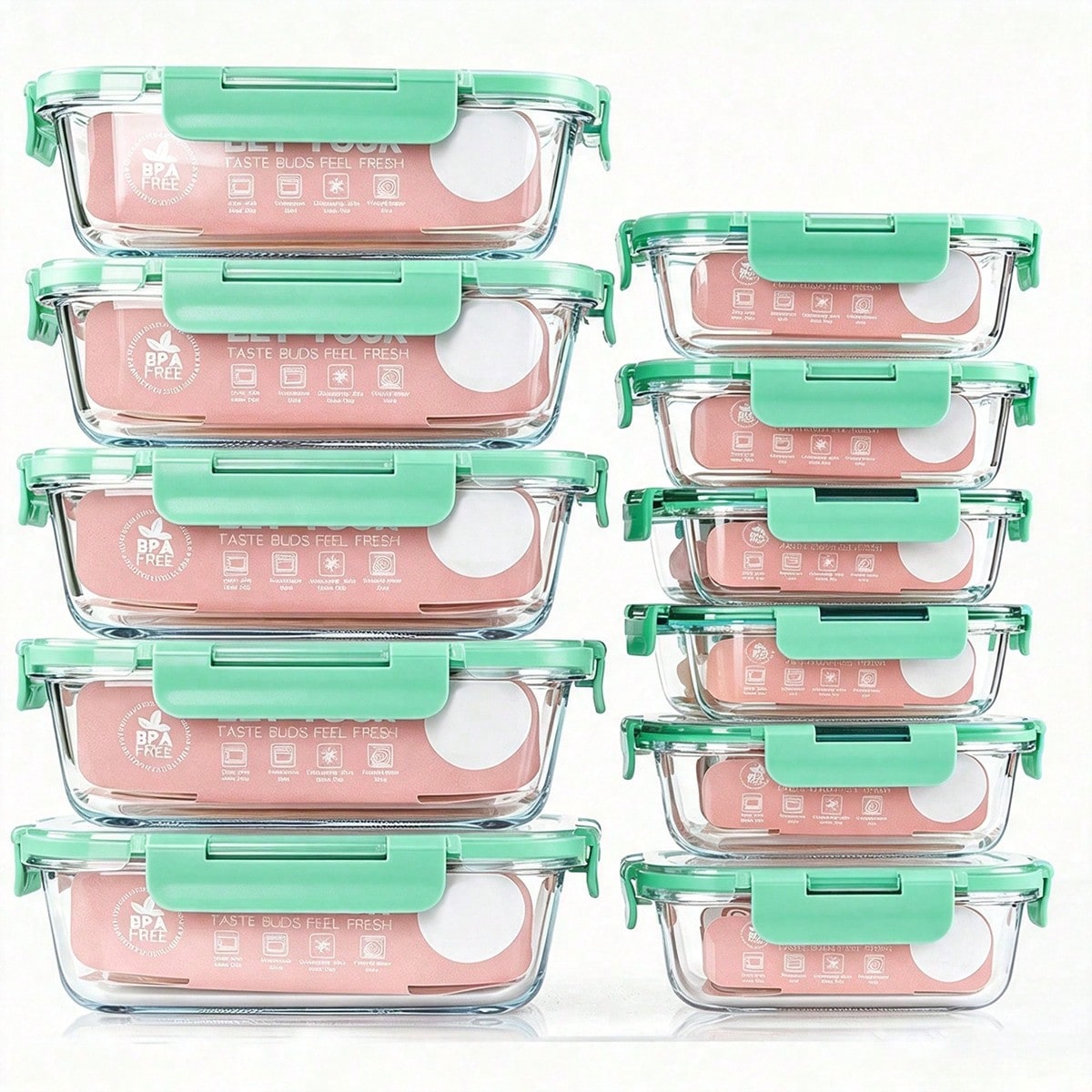 10 sztuk szklanych pojemników  – Food Storage With Glass Lids recenzja i cena
