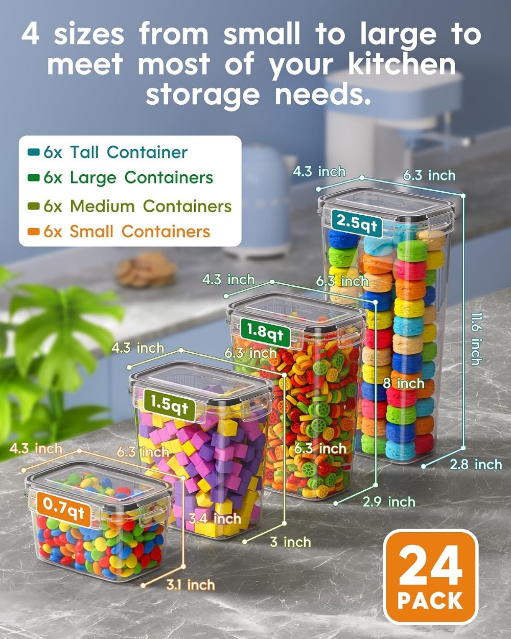 24 szt. Hermetyczne pojemniki  – Food Storage And Container recenzja i cena